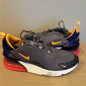 Nike Kids Gray and Yellow Sneakers
